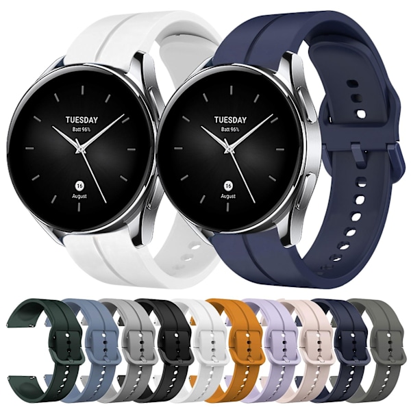 Mørkegrå Mørkegrå Silikone Urrem kompatibel med Xiaomi Mi Watch S2