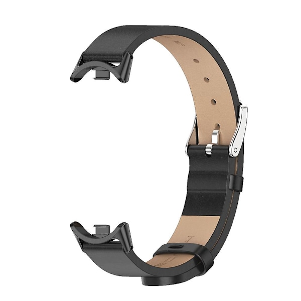 Svart Mijobs Klockarmband i Mikrofiberläder kompatibelt med Xiaomi Mi Band 8