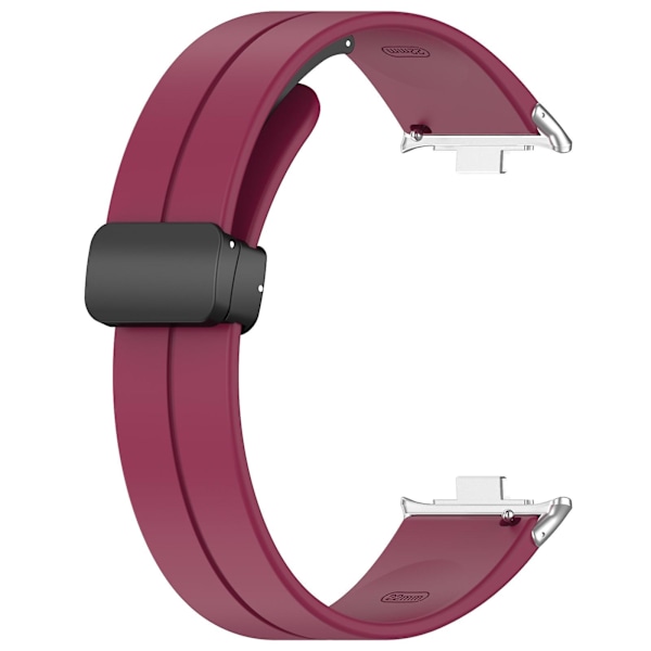 Viininpunainen magneettisoljellinen silikonihihna, yhteensopiva Redmi Watch 4:n kanssa