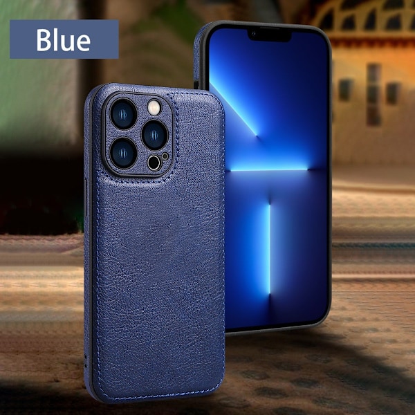 Fodral för iPhone 13 Pro Max Kungsblå (ingen saknad etikett) Helkropps Vintage Distressed Angel Eye Sidoklistermärken