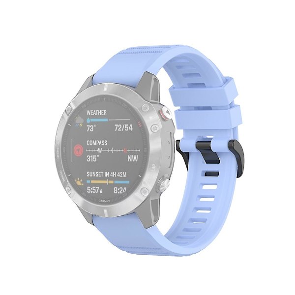 Chrysanthemum Blå Chrysanthemum Blå Officiel Tekstur Urrem kompatibel med Garmin Fenix 6 22mm