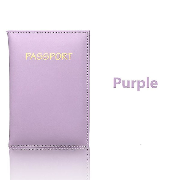PU-Lær Stempling Pass Passholder | PU-Lær Billett ID-Holder - PU Red
