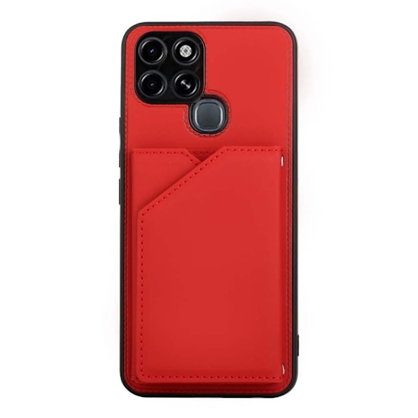 Fodral för iPhone 13 mini Röd (utan snodd) Soft-Touch Korthållare Rem Multi-Card