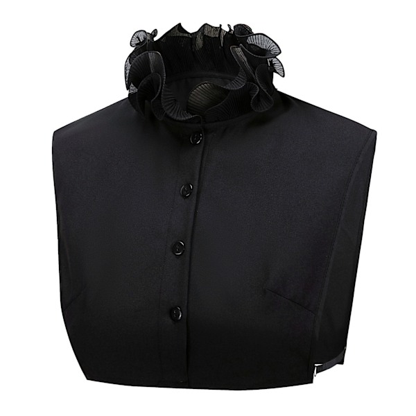 Dame falsk krave Aftagelig halv All-Match Blonde Bluse St S Black