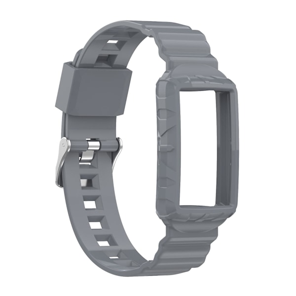 Grå Grå Silikone One Body Armor Urrem kompatibel med Fitbit Charge 4 kompatibel med Fitbit Charge 4