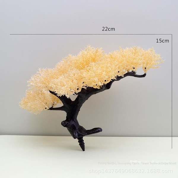 Kunstig Tuja Furu Tre med Potte - Stue Dekor og Steinhage Landskaps Ornament Sunset/Red Single branch No. 34 Thuja pine