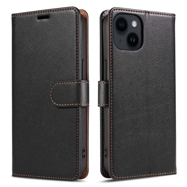 Kotelo iPhone 14 Plus -puhelimelle, musta, läppämallinen