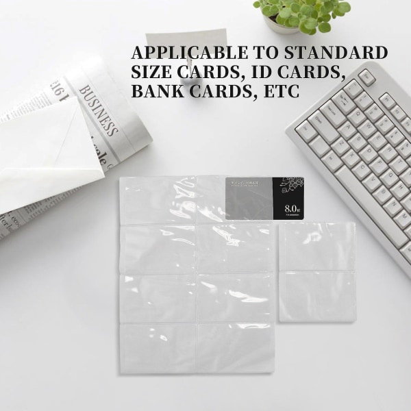 Nya 10 st mjuka, genomskinliga plastkorthylsor, kompatibla med ID-kort, bandkort, etc.