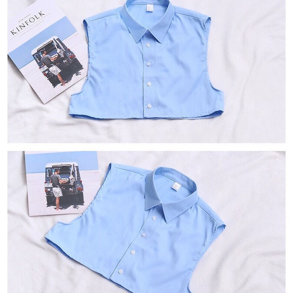 Dame falsk krage Krage Drak Krage Allsidig Vår, Høst Men's vest light blue 4XL 44