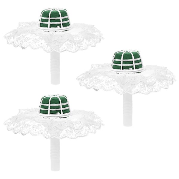 3 set med Blomsterbuketthållare Brudbuketthandtag Blommor DIY Tillbehör