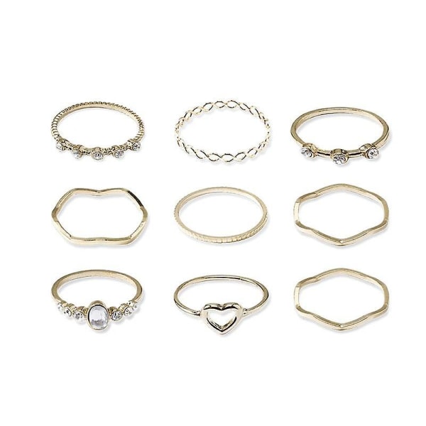 Midi Round Twist Weave Ring Set Modesmycken J