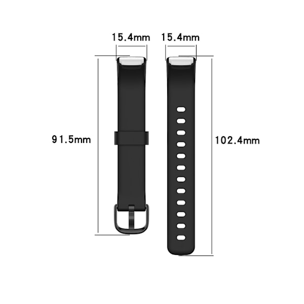 Grå Grå kompatibel med Fitbit Luxe Silikonarmband, Storlek:s S