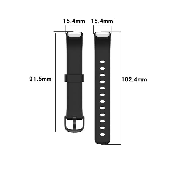 Grå Grå kompatibel med Fitbit Luxe silikone urrem, Størrelse: s S