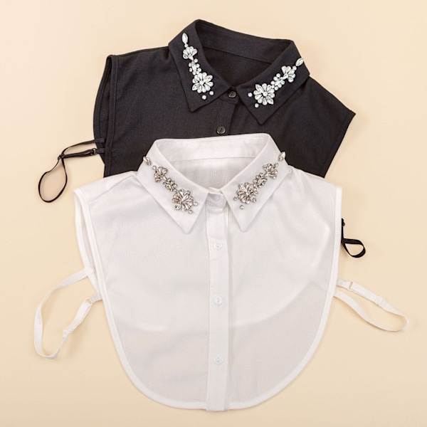 Dame falsk krave Aftagelig halv Chiffon Halv Efterår Vinter F 10 white