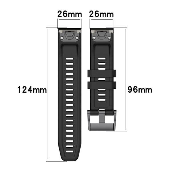 Vinröd Vinröd Silikonklockarmband kompatibelt med Garmin Fenix 7x