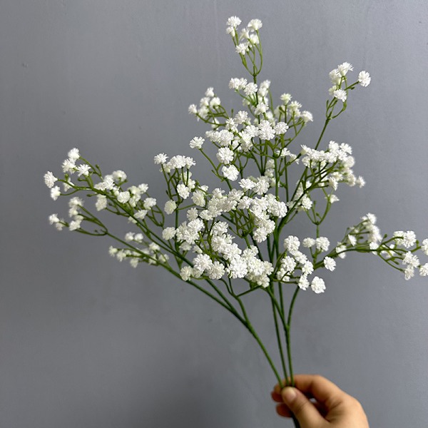 Blød Gel Simulation Gypsophila Kunstige Blomster Bryllup Hjemmeindretning White