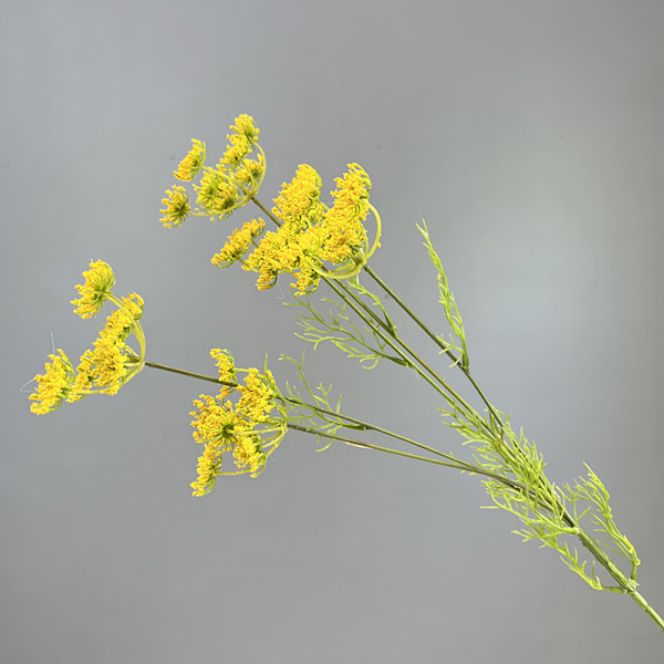 Konstgjorda spetsblommor Heminredning Falska blommor Bröllopsrekvisita Spets Vattenbambu yellow