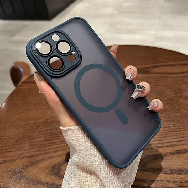 Etui til iPhone 17 Pro Max Frosted Magnetic Blue Noz26426