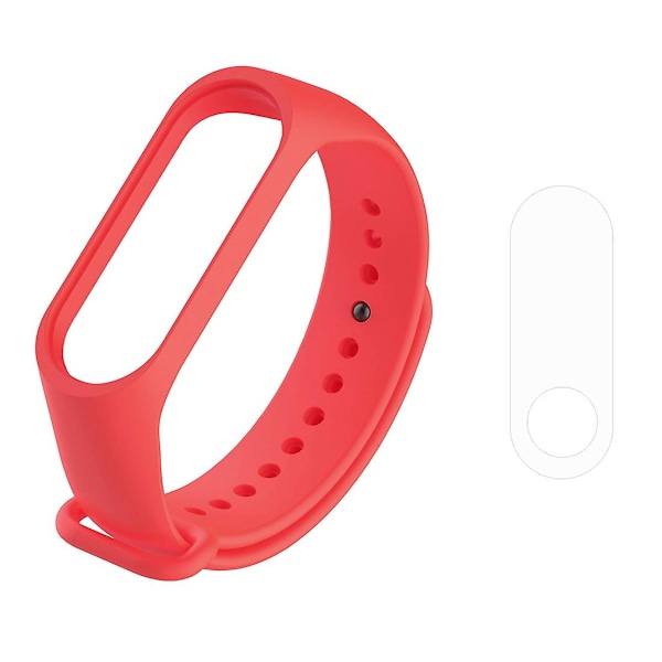 Rød silikone urrem kompatibel med Xiaomi Mi Band 3