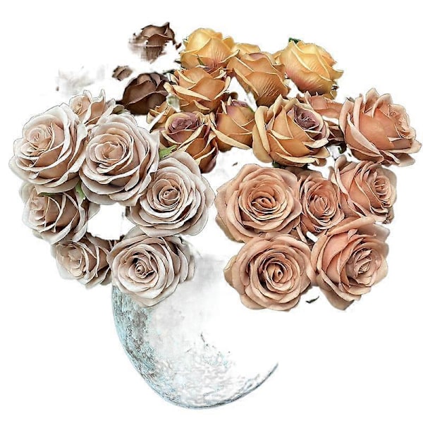 Enkelt simulert multi-hode rosebukett bryllup bryllupsdekorasjon kunstig blomst foto fotografering arrangement rekvisitter falsk blomst Bean Paste