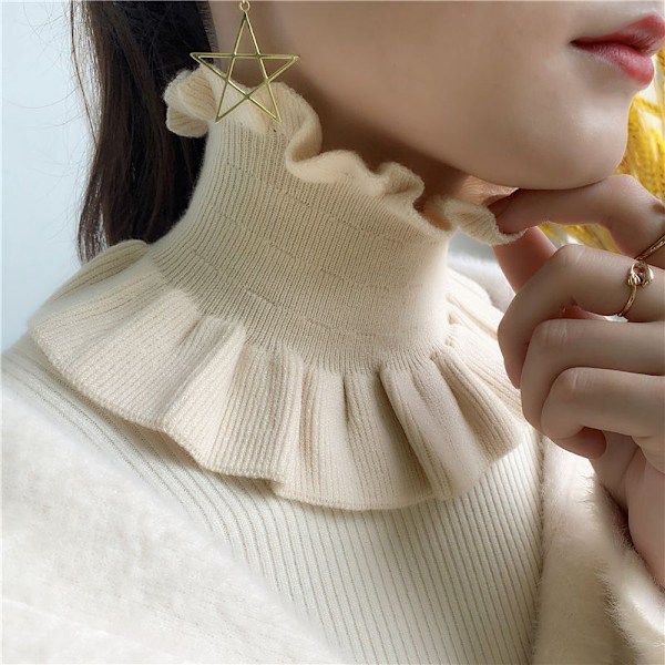 Dame falsk krage Avtakbar halvskjerf Pullover Dobbel Wood Innocence