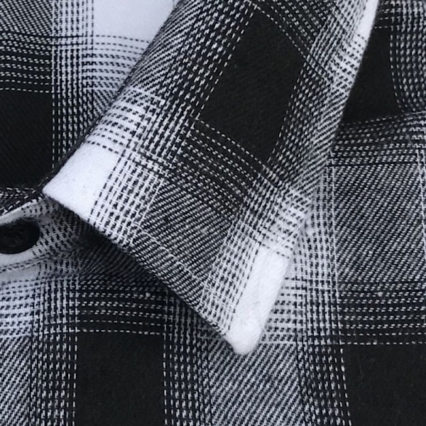 Dame falsk krage Avtakbar krage Herre Rutete Avtakbar C Black and white plaid-39 yards