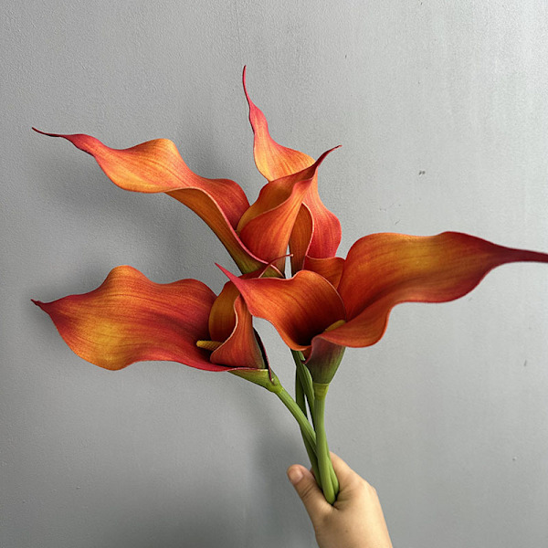 High-End Kunstig Calla Lily Dobbelt Kronblad Bryllupsbuket Hotelindretning Double-petaled horseshoe red