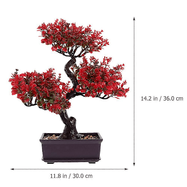 2 st Konstgjorda Krukväxter Skrivbord Faux Krukväxter Bonsai Ornament