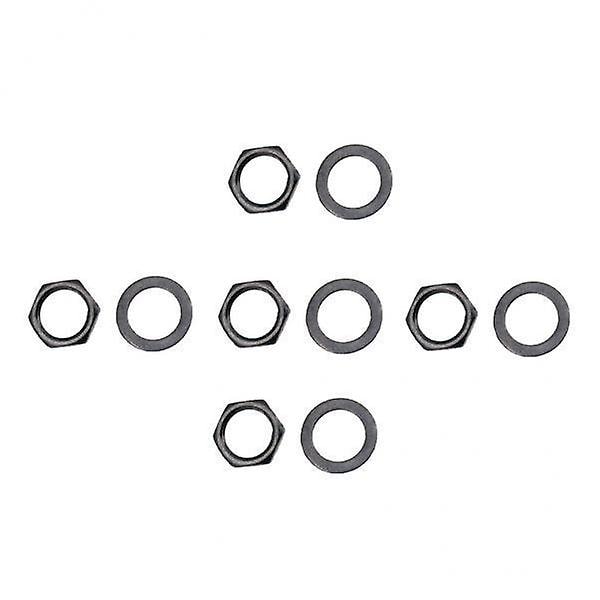 8xPakkaus, 5 sähkökitaran ulostulo-tuloliitännän mutteria aluslevyillä ja tiivisteillä, 9,36 mm