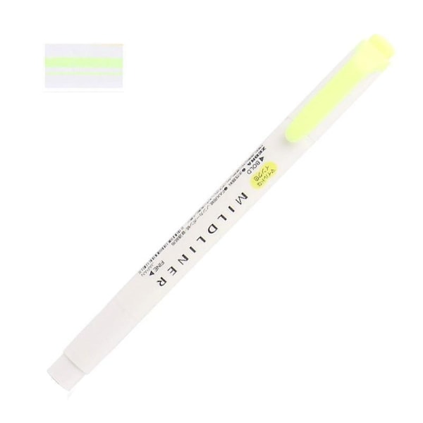 Mildliner Double Headed Highlighter / Marker Pen Yellow