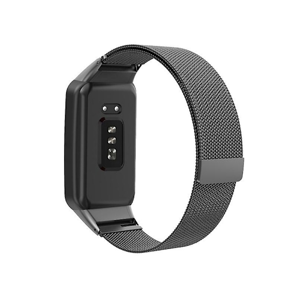 Musta Milanomagneettiranneke, yhteensopiva Oppo Watch Free Nfc:n kanssa