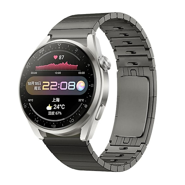 Grå Grå 22mm Metall Klockarmband kompatibelt med Huawei Watch Gt2 Pro kompatibelt med Huawei Watch Gt2 Pro