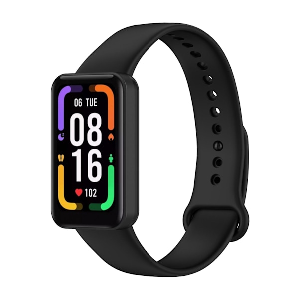 Svart silikonklokkereim kompatibel med Xiaomi Redmi Smart Band Pro