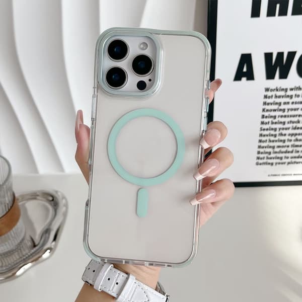 Etui til iPhone 14 Plus Klar Magnetisk Klar Mintgrøn Noz33821