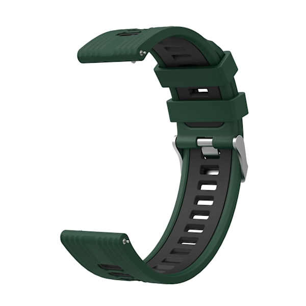 Mørkegrønn Svart Mørkegrønn Svart Silikonklokkereim kompatibel med Huawei Watch Gt 3 42mm