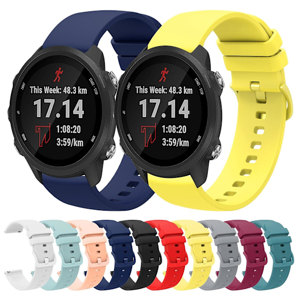 Grått grått silikonarmband kompatibelt med Garmin kompatibelt med Forerunner 245