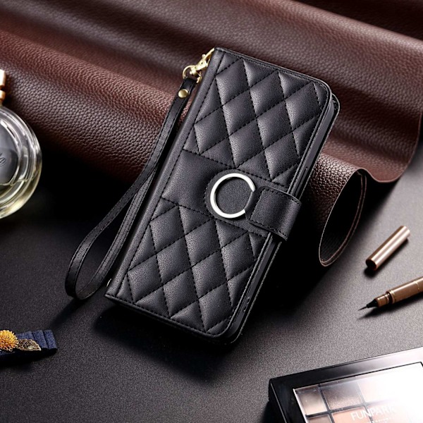 Etui til iPhone 15 svart Flip ins bag
