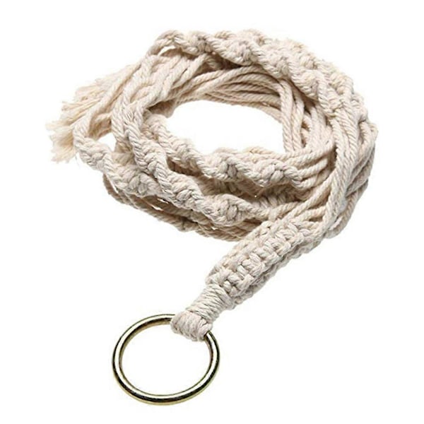 Plant Hanger Naturlig Jute Hamp Plantepotteholder Macrame Reb Plant Hængekurv med Nøglering til Indendørs Udendørs Altan Loftdekorationer
