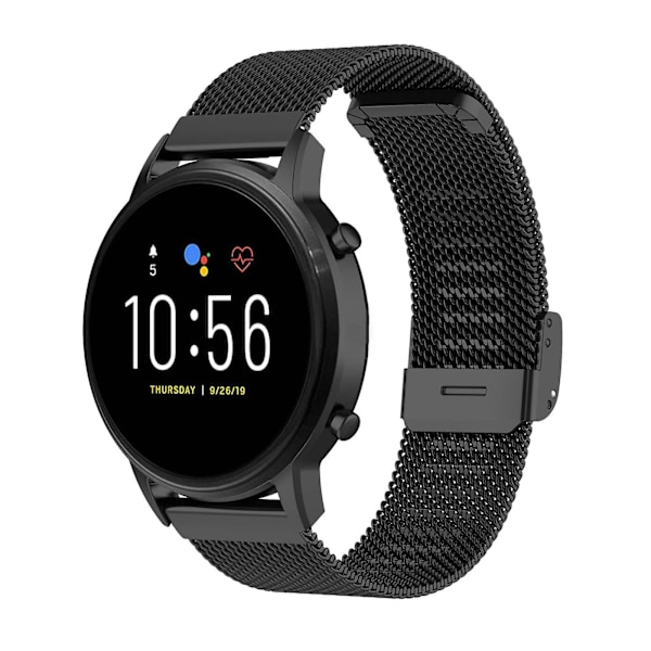 Musta Milan-ranneke, yhteensopiva Honor Watch Gs 3:n kanssa