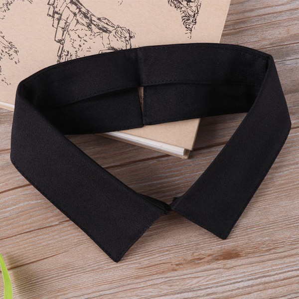 Dame falsk krage Avtakbar halv Allsidig Avtakbar Pe Black pointed collar