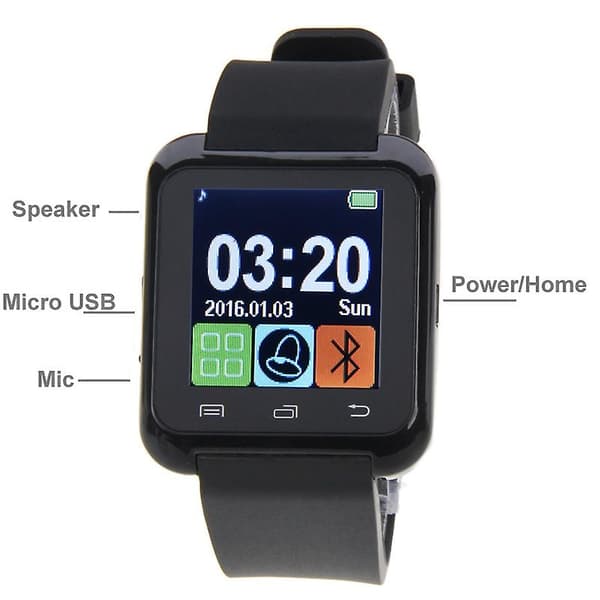 U80 1.5 Tommer LCD Skærm Bluetooth Sundheds Smart Watch