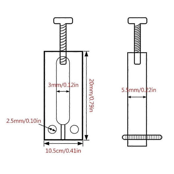 6 stk./pakke Gitarbro-saler i solid messing Messingsaler Erstatninger 10,5 mm Silver