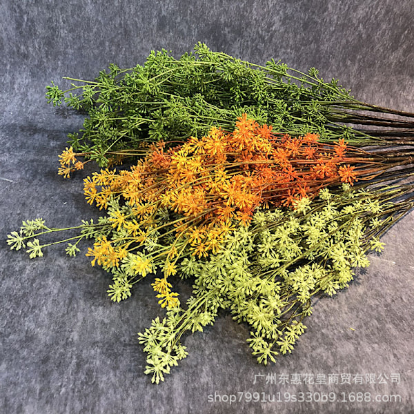 Simuleret 7-delt japansk vild frugt, kunstige plastikblomster til bryllup, boligfotograferingsdekoration, vedbendfrugtgren Milan-frugt Red