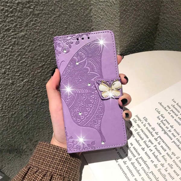 Etui til iPhone 13 Lys Lilla Flip Magnetisk