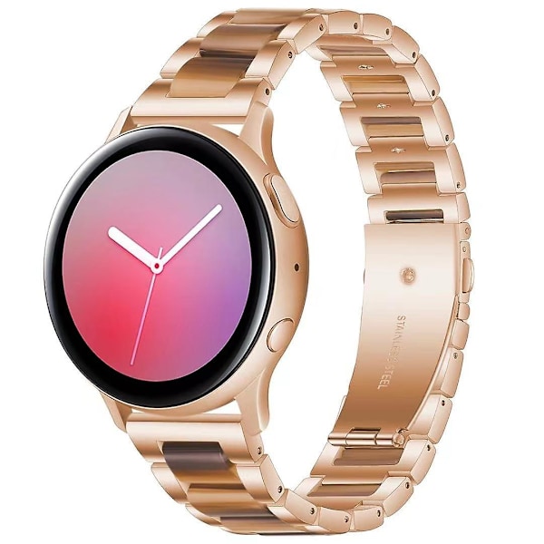 Rosaguld Brun Rosaguld Brun Metal Tre Perler + Resin Rem kompatibel med Huawei Watch Gt 3 42mm / Watch Gt 2 42mm