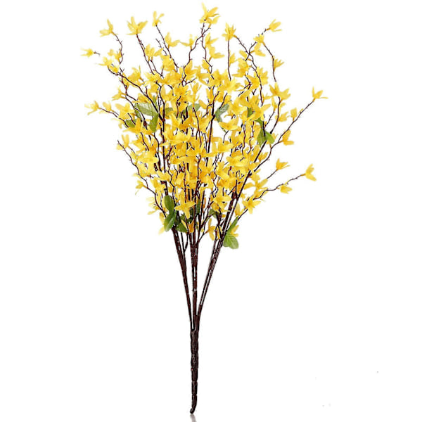 60cm 7-grenad vinterjasmin simulerad blomma simulerad växt falsk blomma sidenblomma vardagsrum bröllop blomsterarrangemang yellow