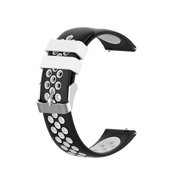Sort Hvid Sort Hvid kompatibel med Huawei Watch 3 / 3 Pro Silikone Urrem