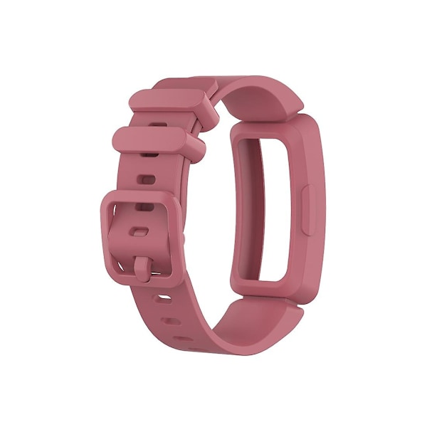 Röd Röd kompatibel med Fitbit Inspire Hr / Ace 2 Silikon Smart Klocka Klockarmband (vit)