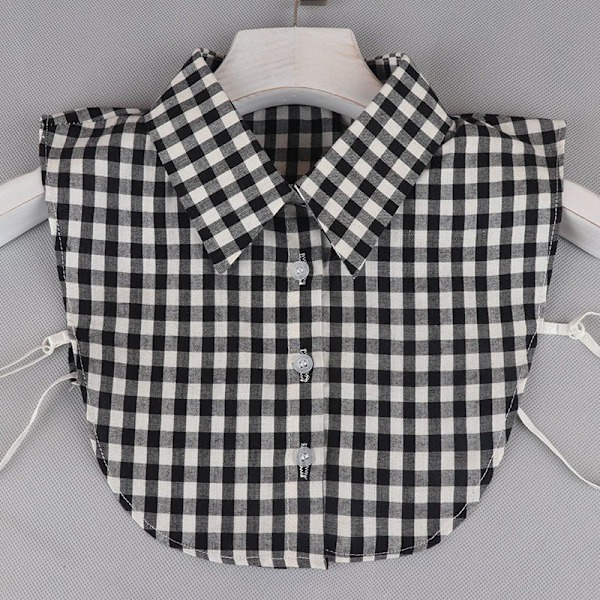 Dam falsk krage Vår, Höst Vinter Rutig Randig Skjorta Blue striped round neck