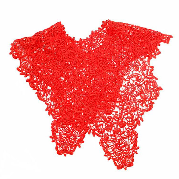 Dame falsk krage Avtakbar halv Allsidig Mote Elegant Red